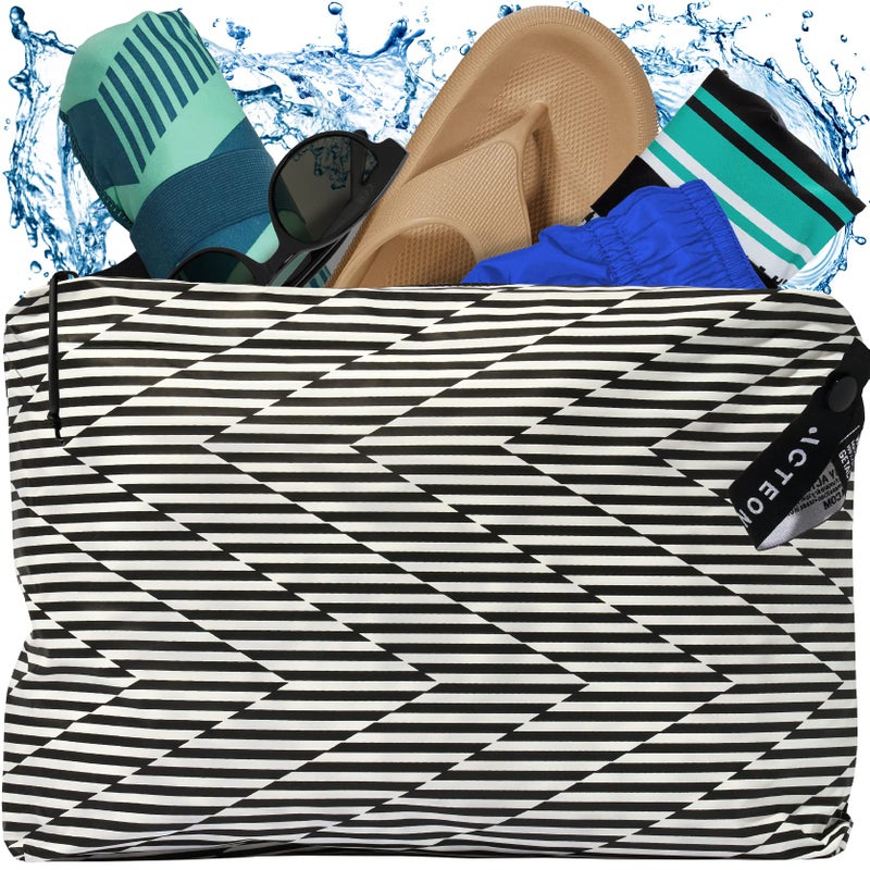 Acteon Wet Dry Bag, Large Travel Water-Resistant Swimsuit & Clothes Organizer, Foldable Pocket Sized Pool, Beach & Gym Bags, Fit for Bikini, Swim Workout Shoes & Towels, Toiletries, Dirty Laundry - Image 1